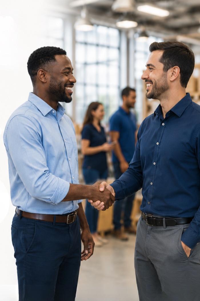Men handshaking